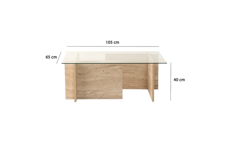 Malpani Sofabord 105 cm - Beige - Møbler - Borde - Sofabord