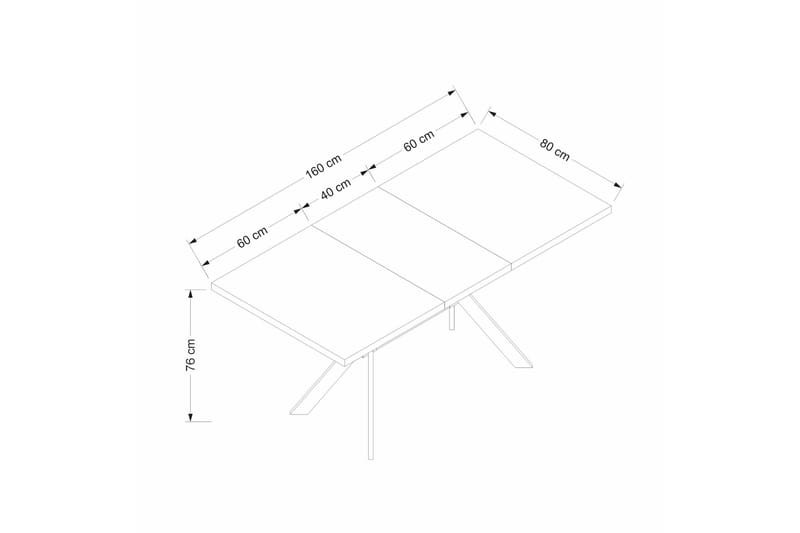 Nabi Spisebord 160 cm Rektangulært - Eg - Møbler - Borde - Spisebord og køkkenbord