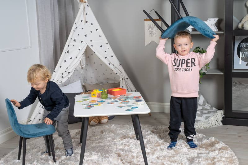 Polar Spisebordssæt 80 cm Rektangulær med 2 Polar Stole - Svart - Møbler - Borde - Spisebordssæt