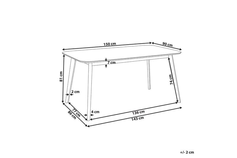 Rosetown Spisebord 90x150 cm - Mørkebrun - Møbler - Borde - Spisebord og køkkenbord