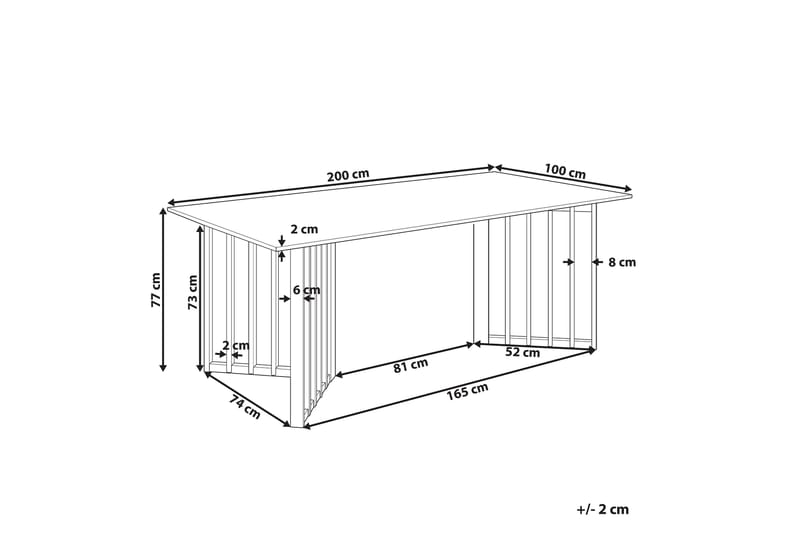 Rouyn Spisebord 100x200 cm - Lysebrun - Møbler - Borde - Spisebord og køkkenbord