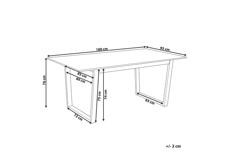 Salmo Spisebord 95x180 cm - Lysebrun - Møbler - Borde - Spisebord og køkkenbord