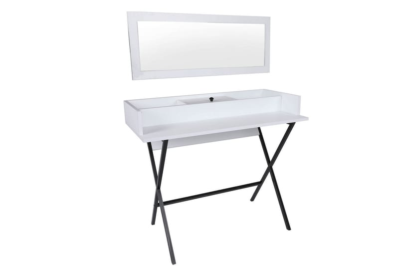 Lenila Makeup bord 100 cm - Hvid - Møbler - Borde - Sminkebord & konsolbord