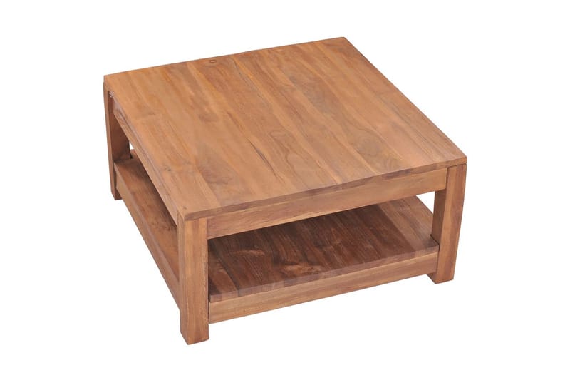 sofabord 68x67x35 cm massivt teaktræ - Brun - Møbler - Borde - Sofabord