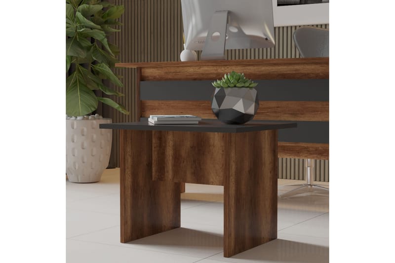 Barrock Sofabord 60 cm - Teak/Antracit - Møbler - Borde - Sofabord