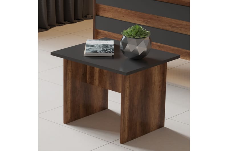 Barrock Sofabord 60 cm - Teak/Antracit - Møbler - Borde - Sofabord