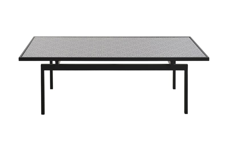 Birsay Sofabord 120 cm - Sort/Grå/Hvid - Sofabord - Semmenfoldeligt bord - Spejlbord - Sofabord med opbevaring - sofabord med hjul - Hæve sænke sofabord