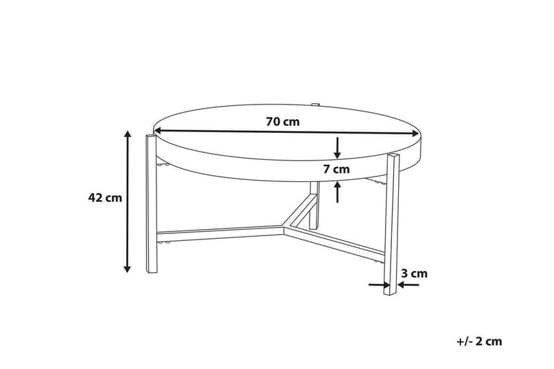 Bonita sofabord 75 cm - Grå - Møbler - Borde - Sofabord