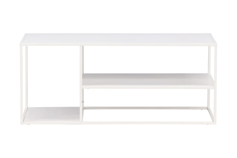 Brief Sofabord 120 cm - Hvid - Sofabord - Semmenfoldeligt bord - Spejlbord - Sofabord med opbevaring - sofabord med hjul - Hæve sænke sofabord