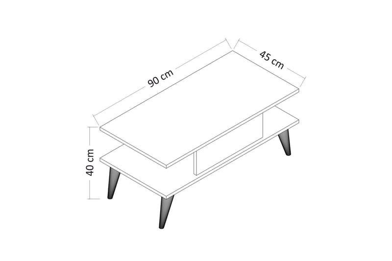 Chaing Sofabord 90x40x90 cm - Brun - Møbler - Borde - Sofabord