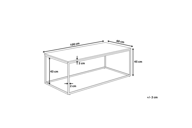 Delano sofabord 100 cm - Hvid - Møbler - Borde - Sofabord