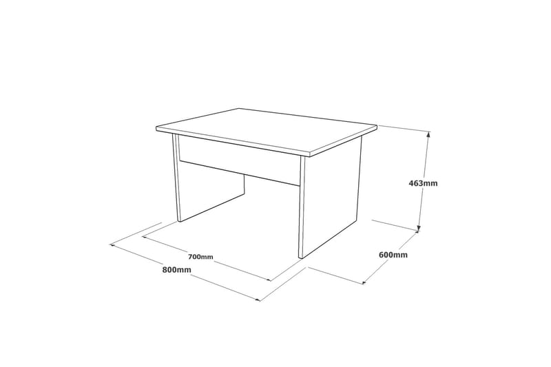 Desgrar Sofabord 80 cm - Brun/Betongrå/Antracit - Møbler - Borde - Sofabord