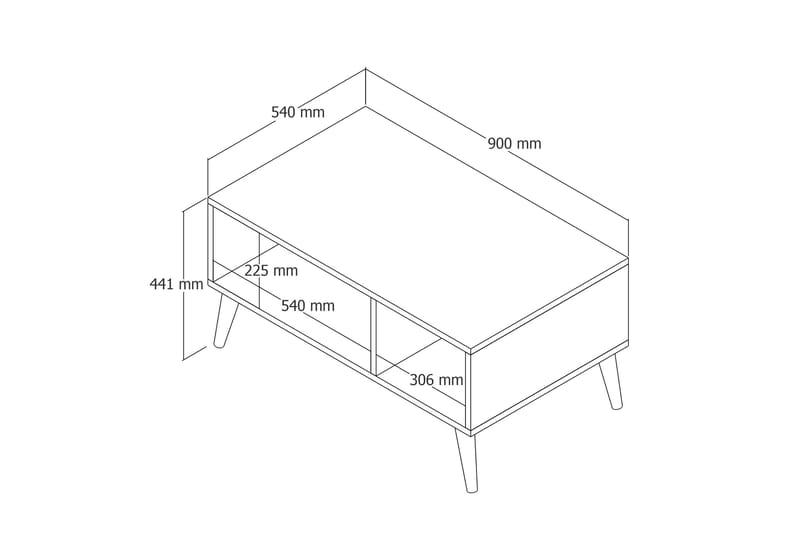 Dolcer Sofabord 90x54x90 cm - Brun - Møbler - Borde - Sofabord