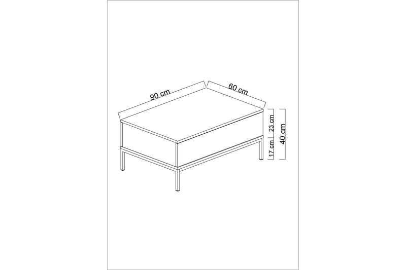 Dorlord Sofabord 90 cm - Grå/Guld - Møbler - Borde - Sofabord