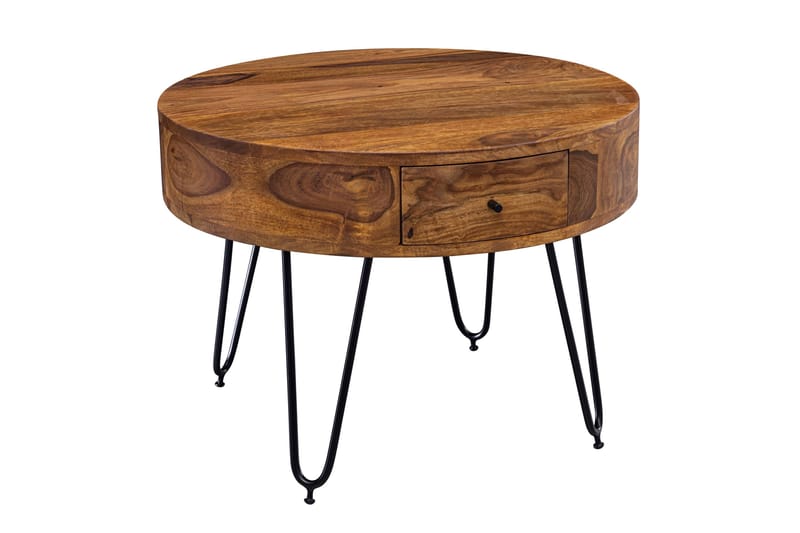 Dulian sofabord 60 cm - Træ / natur - Semmenfoldeligt bord - Spejlbord - Sofabord - Sofabord med opbevaring - sofabord med hjul - Hæve sænke sofabord
