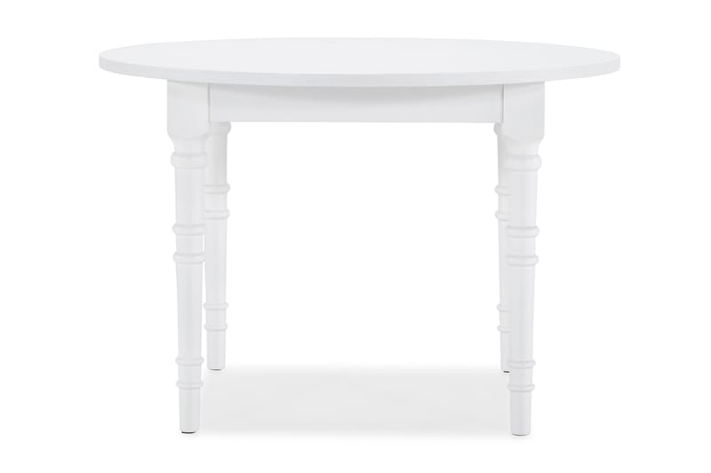 Erin Sofabord 80 cm Rundt - Hvid - Sofabord - Semmenfoldeligt bord - Spejlbord - Sofabord med opbevaring - sofabord med hjul - Hæve sænke sofabord