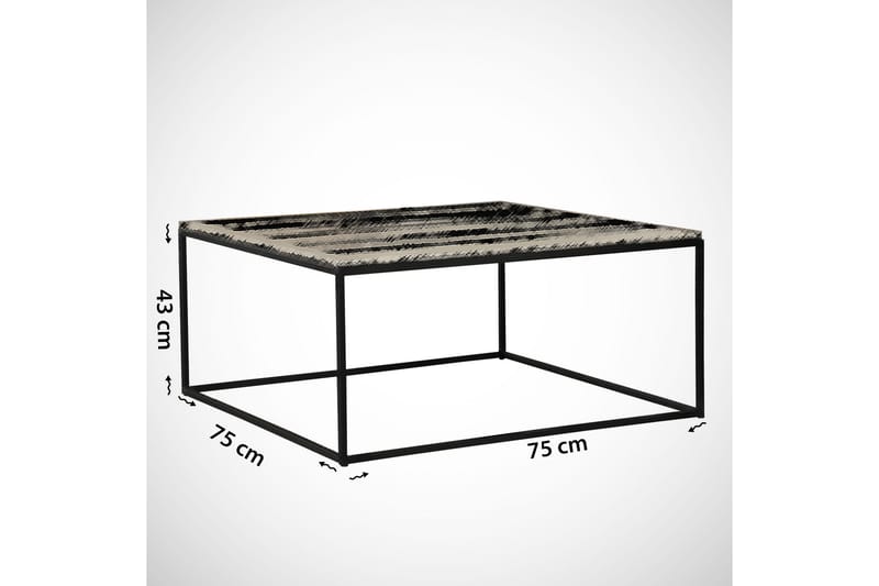 Falan Sofabord 75 cm - Grå/Sort - Møbler - Borde - Sofabord