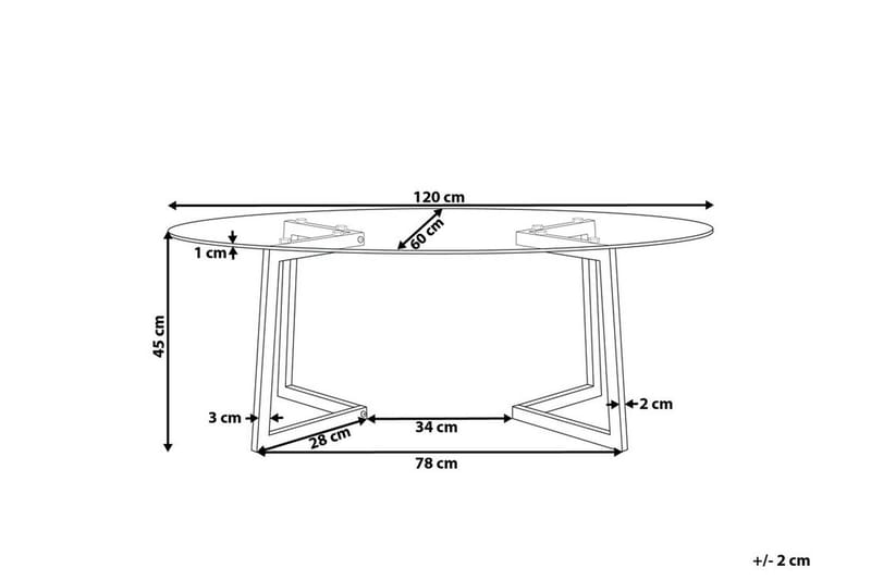 Fresno sofabord 60 cm - Gennemsigtig - Møbler - Borde - Sofabord