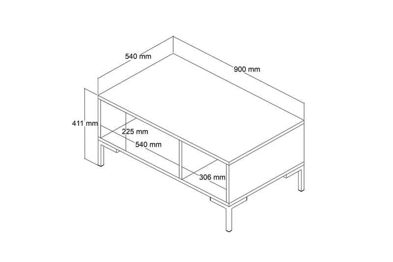 Garavelo Sofabord 90x54x90 cm - Brun - Møbler - Borde - Sofabord