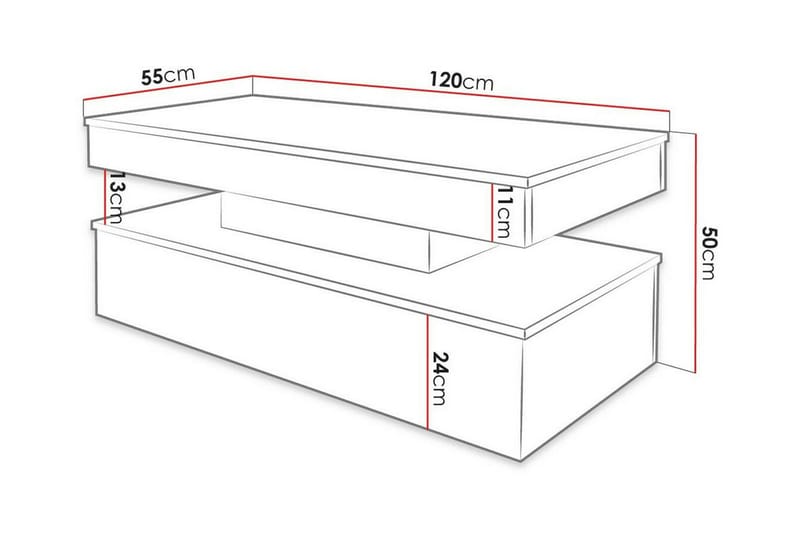 Glenndale Sofabord 55 cm - Sort - Møbler - Borde - Sofabord