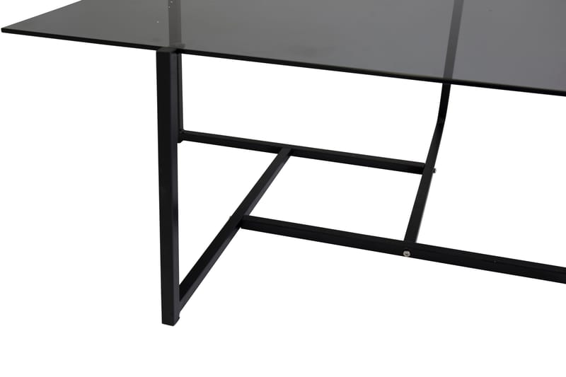 Hybrid Sofabord 80 cm Røget Glas - Sort/Grå - Møbler - Borde - Sofabord