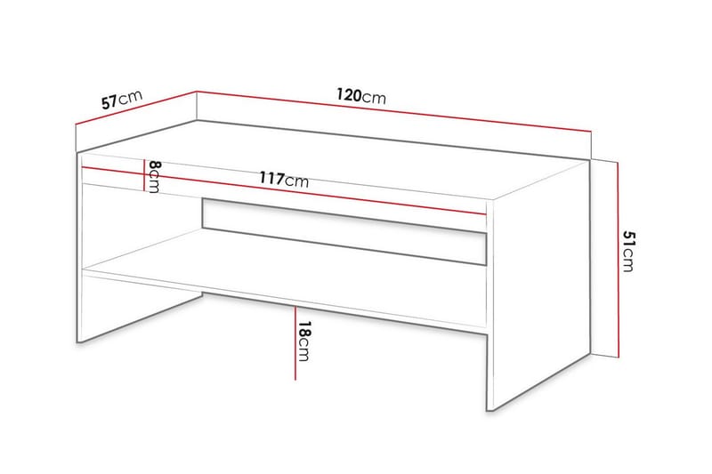 Juniskär Sofabord 57 cm - Sort - Møbler - Borde - Sofabord