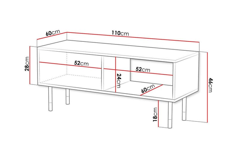 Juniskär Sofabord 60 cm - Sort - Møbler - Borde - Sofabord