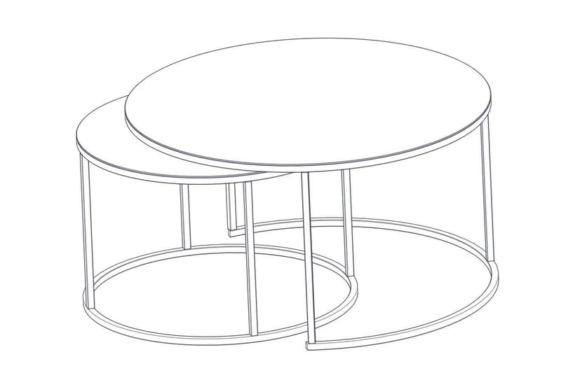 Kashiwa Sofabord 80 cm - Sort - Møbler - Borde - Sofabord