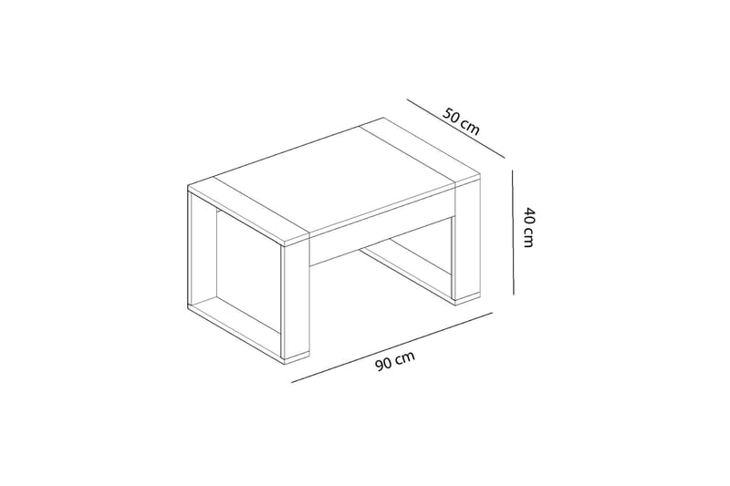 Makarevich Sofabord 90 cm - Egefarvet/Hvid - Møbler - Borde - Sofabord