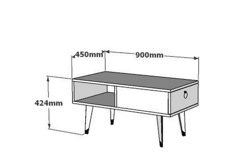 Marteby Sofabord 90x42,4x90 cm - Blå - Møbler - Borde - Sofabord