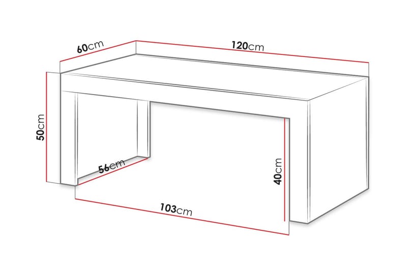 Milias Sofabord 120 cm - Natur/Antracit - Møbler - Borde - Sofabord