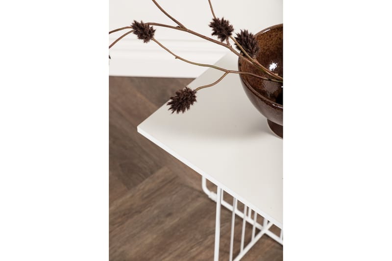 Namikaze Sofabord 40x40x40 cm - Hvid - Sofabord - Semmenfoldeligt bord - Spejlbord - Sofabord med opbevaring - sofabord med hjul - Hæve sænke sofabord