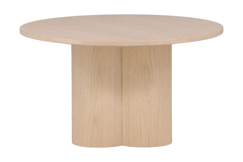 Olivero Sofabord 80 cm Rundt - Hvid - Sofabord - Semmenfoldeligt bord - Spejlbord - Sofabord med opbevaring - sofabord med hjul - Hæve sænke sofabord