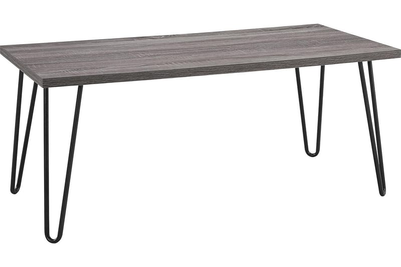 Owen Sofabord 107 cm Grå/Sort - Dorel Home - Spejlbord - Sofabord - Sofabord med opbevaring - Semmenfoldeligt bord - sofabord med hjul - Hæve sænke sofabord