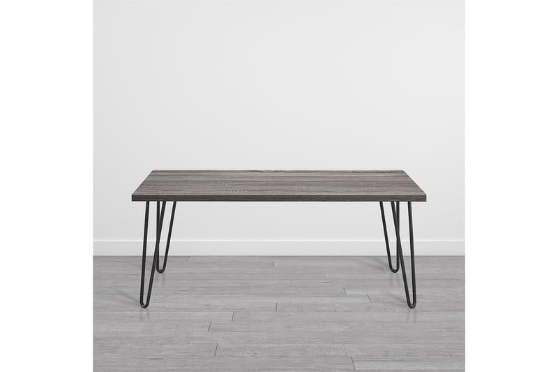 Owen Sofabord 107 cm Grå/Sort - Dorel Home - Spejlbord - Sofabord - Sofabord med opbevaring - Semmenfoldeligt bord - sofabord med hjul - Hæve sænke sofabord