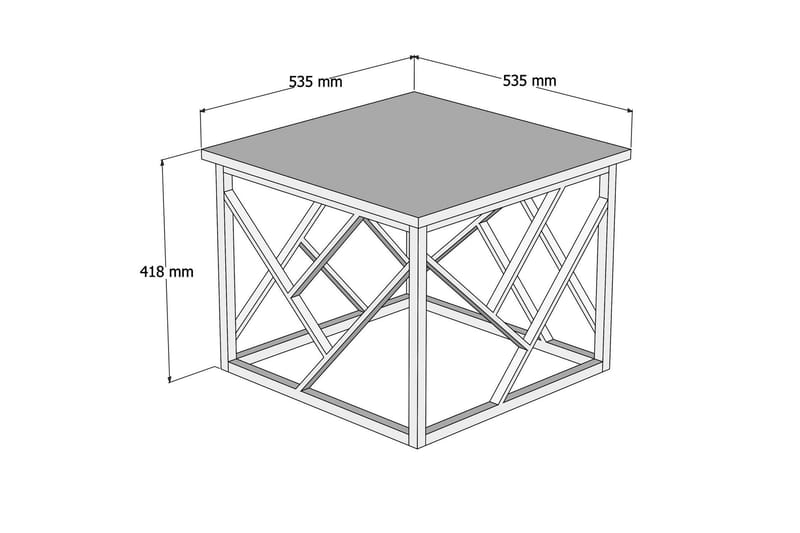 Piaam Sofabord 53,5x41,8x53,5 cm - Blå - Møbler - Borde - Sofabord