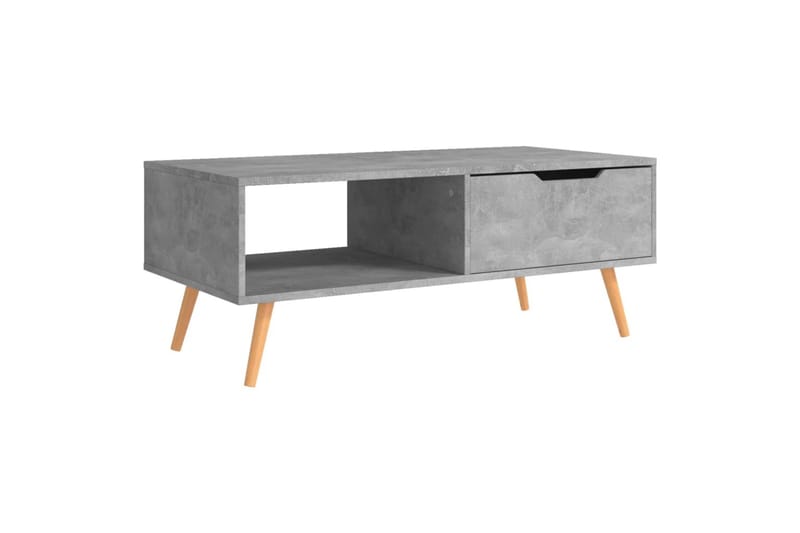 sofabord 100x49,5x43 cm spånplade betongrå - Grå - Møbler - Borde - Sofabord