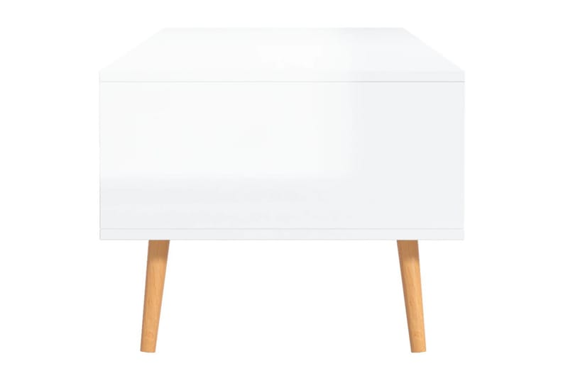 sofabord 100x49,5x43 cm spånplade hvid højglans - Hvid - Møbler - Borde - Sofabord