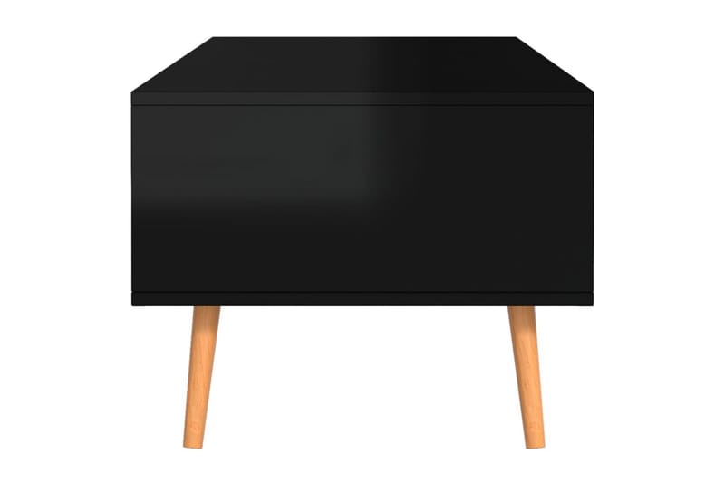 sofabord 100x49,5x43 cm spånplade sort højglans - Sort - Sofabord