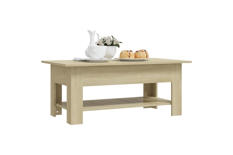 sofabord 102x55x42 cm spånplade sonoma-eg - Brun - Møbler - Borde - Sofabord