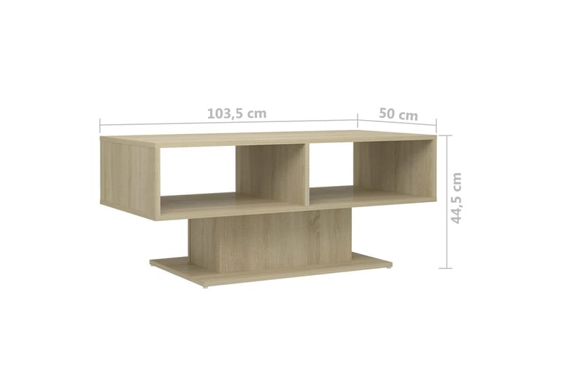 sofabord 103,5x50x44,5 cm spånplade sonoma-eg - Brun - Møbler - Borde - Sofabord