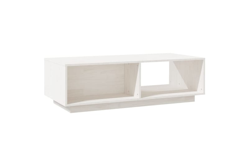 sofabord 110x50x33,5 cm massivt fyrretræ hvid - Hvid - Møbler - Borde - Sofabord