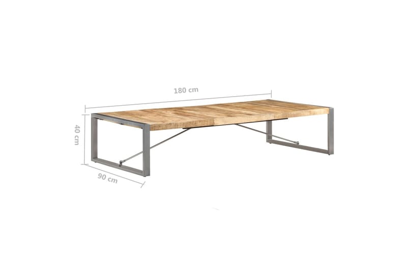 Sofabord 180x90x40 cm ru mangotræ - Møbler - Borde - Sofabord