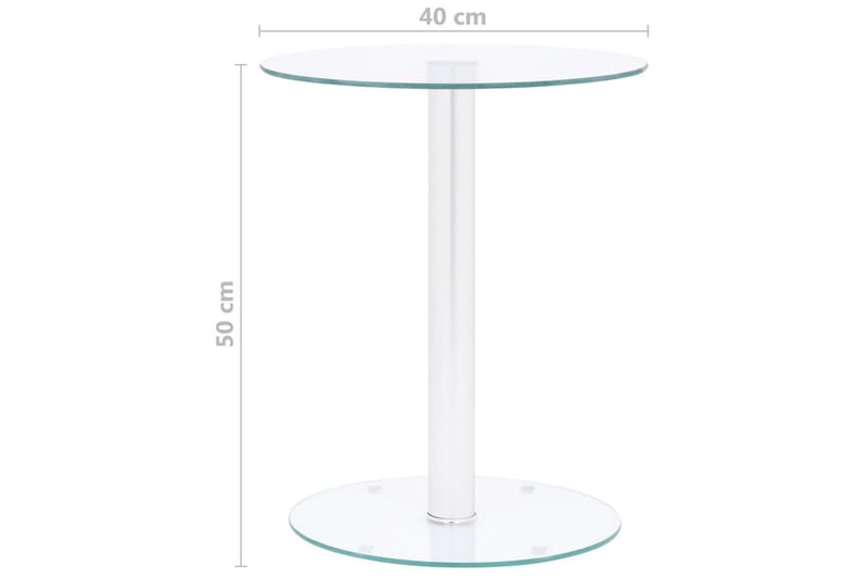 Sofabord 40 cm hærdet glas transparent - gennemsigtig - Møbler - Borde - Sofabord