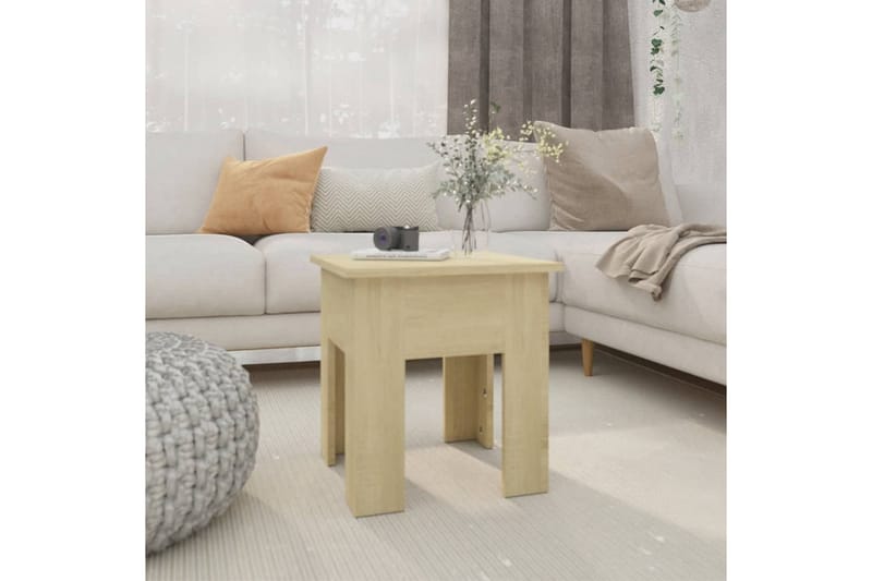 sofabord 40x40x42 cm spånplade sonoma-eg - Brun - Møbler - Borde - Sofabord