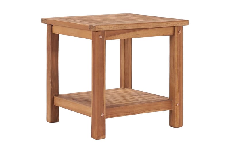 Sofabord 45x45x45 cm Massivt Teaktræ - Brun - Møbler - Borde - Sofabord