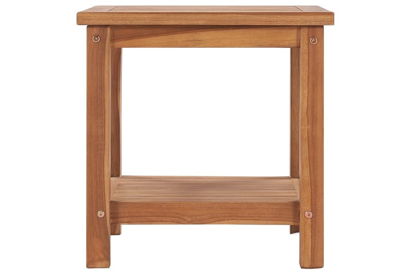 Sofabord 45x45x45 cm Massivt Teaktræ - Brun - Møbler - Borde - Sofabord