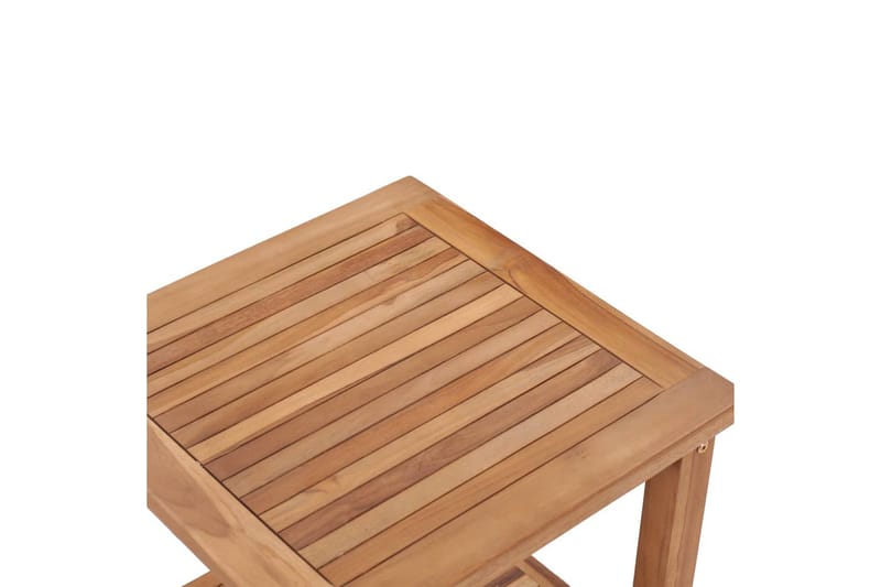 Sofabord 45x45x45 cm Massivt Teaktræ - Brun - Møbler - Borde - Sofabord