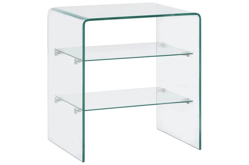 sofabord 50 x 40 x 56 cm hærdet glas transparent - Møbler - Borde - Sofabord