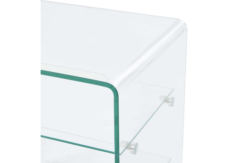 sofabord 50 x 40 x 56 cm hærdet glas transparent - Sofabord